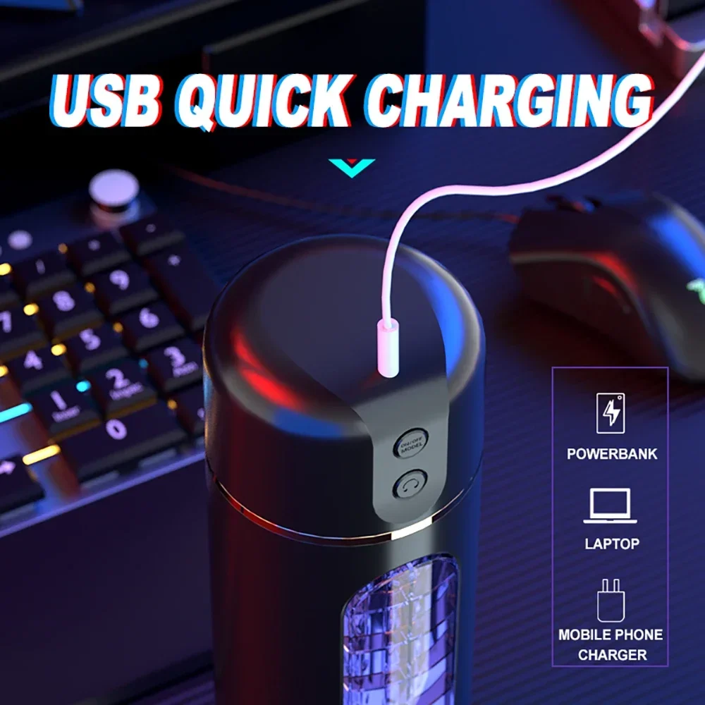 Автоматический Мужской мастурбатор чашка взрослая киска игрушка с вибрирующим