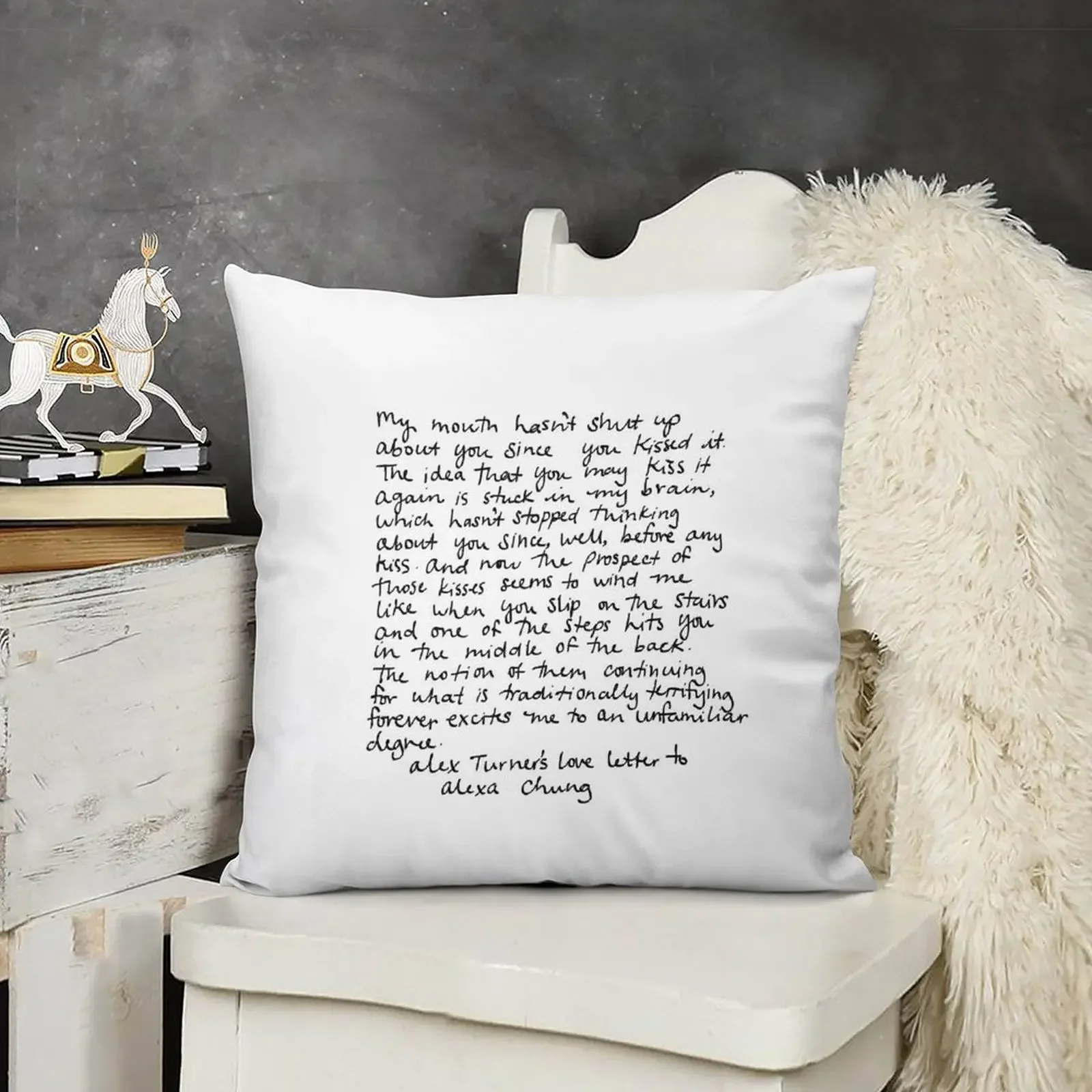 Любовное письмо Алекса Тернера до Alexa Chung Декоративные наволочки для диванов