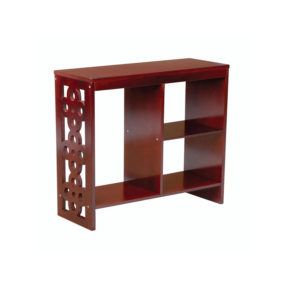 

Slim End Table with Shelves, Narrow Side Table with Storage