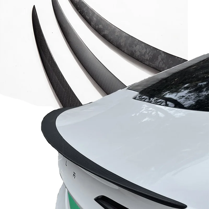 Спойлер на крыло багажника спойлер из настоящего углеродного волокна для Tesla Model 3