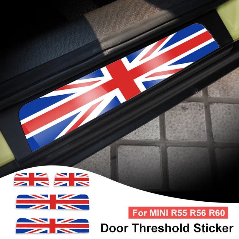

Защитная крышка порога двери автомобиля, наклейка на порог, автомобильные аксессуары для Mini Cooper S JCW One R55 R56 R60 Countryman