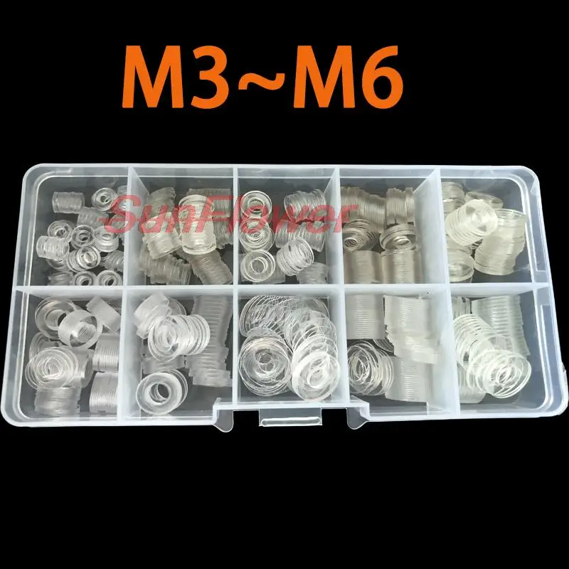 500PCS M3 M4 M5 M6 PVC Washers  Soft Plastic Gasket Transparent Insulation Flat Paded For Screws Assortment Kits Quick Arrive