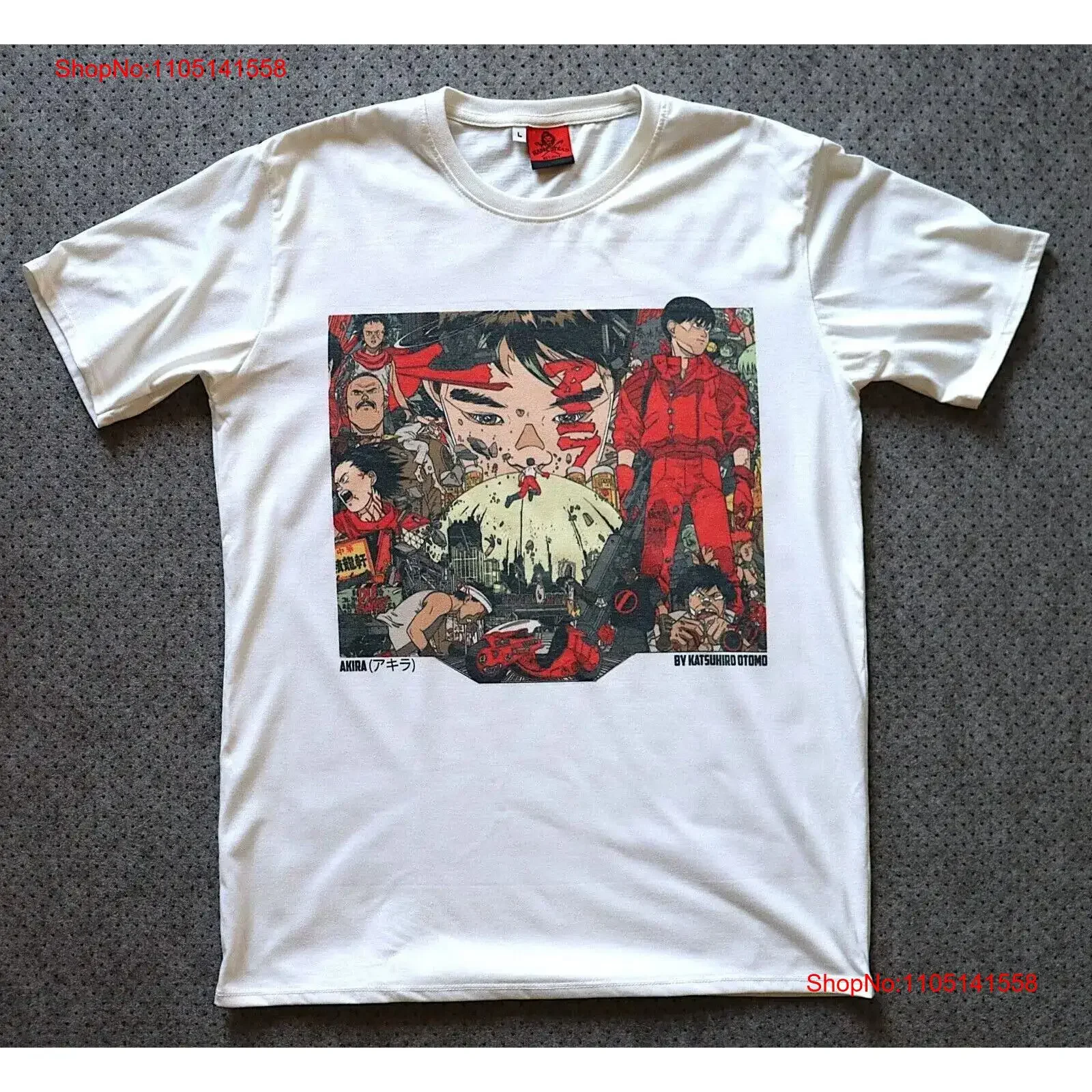 Фото Akira 1982, Katsuhiro Otomo, белая футболка с японским аниме KH14079, винтажная стираная универсальная дизайнерская одежда, повседневная удобная №1