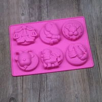 chocolate silicone mold 12 constellation shape diy jelly pudding mold mousse cake dessert mold handmade soap mold baking tool