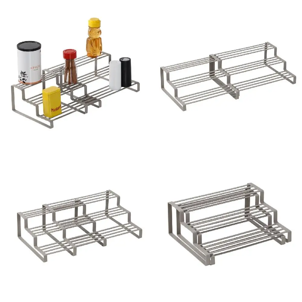 

. Крепкий серый железный компактный стеллаж для специй XP, кухонный органайзер для хранения, компактный органайзер для максимального объема помещений для кухни