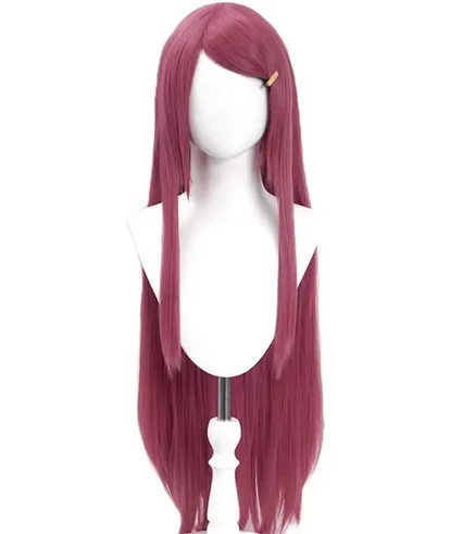 Аниме Узумаки Кушина Косплей Парик Вино Красный Волосы Термостойкие