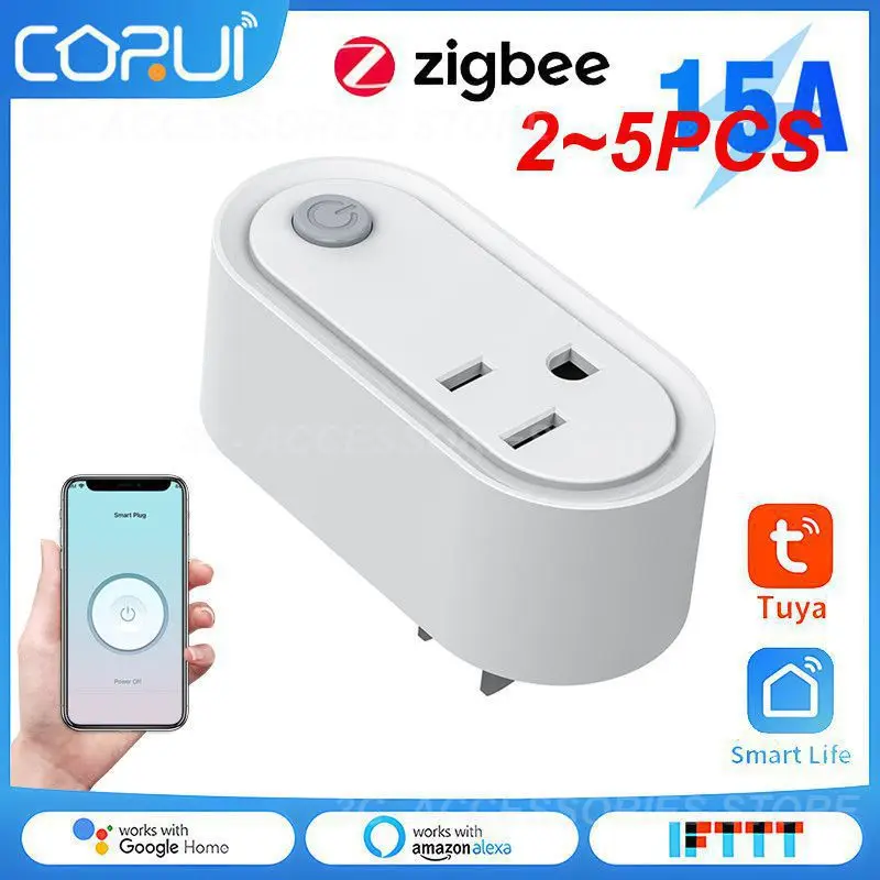 

Шлюз для подключения Tuya с несколькими разъемами, 2 ~ 5 шт., с функцией монитора питания, беспроводной Смарт Wi-Fi Разъем Zigbee 3,0