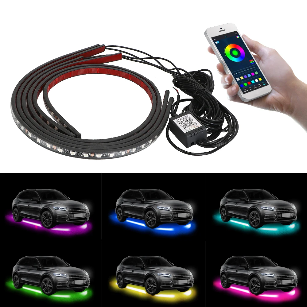 

APP Control Car-styling Car Chassis Neon Atmosphere Light RGB Multicolor LED Strip Car UnderglowLED Light Universal Waterproof