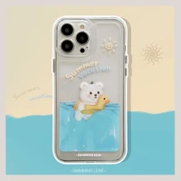 cute cartoon transparent iphone cases for iphone 13 12 11 pro xs max xr x 7 plus shockproof soft silicone tpu case cover funda