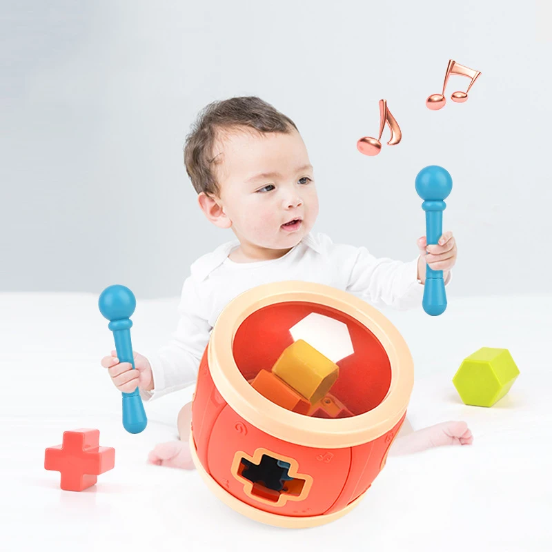 

Multi Functional Children's Drum Baby Hand Beat Drum Beat Drum 0-3 Years Old Music Toy Educational Children's Instrument