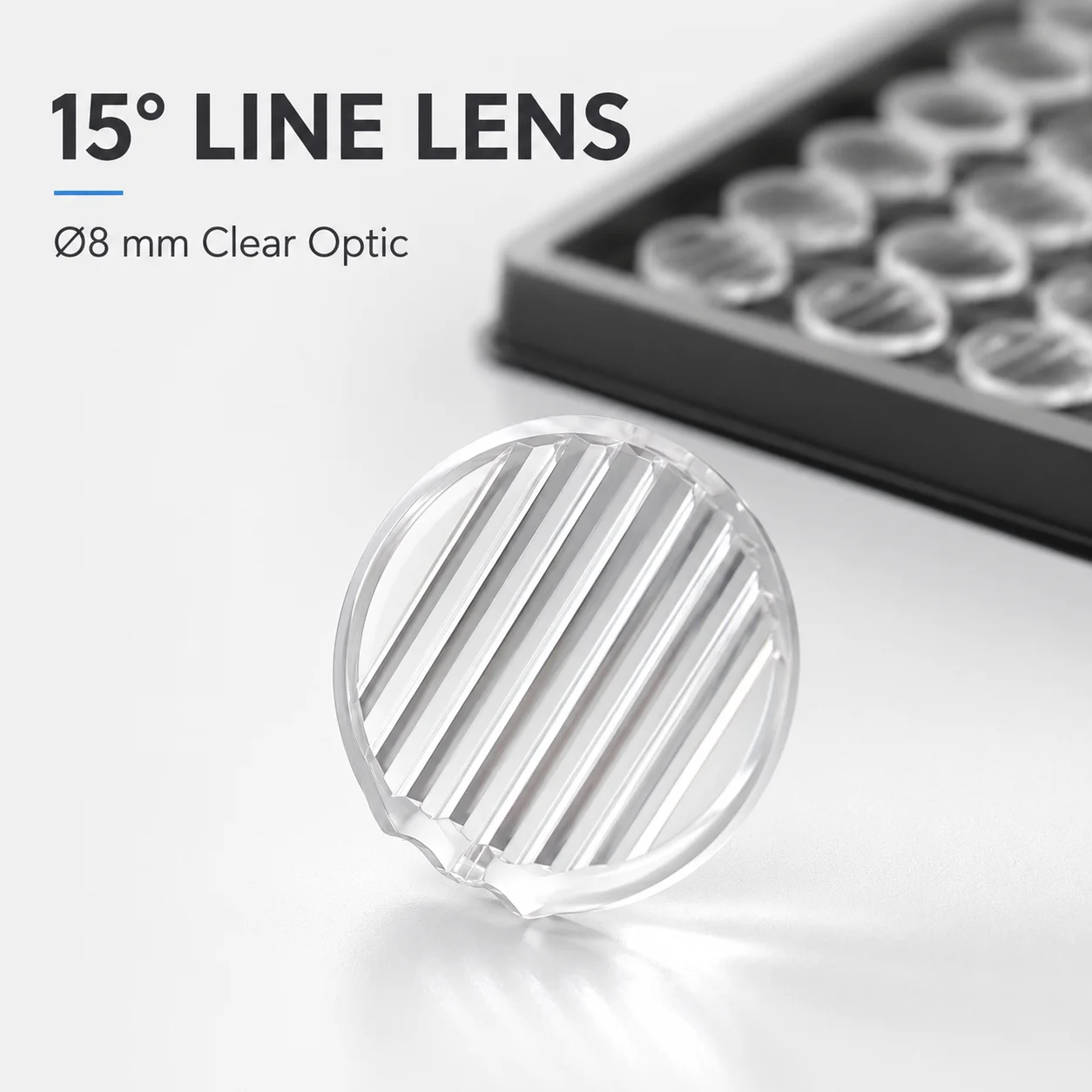 Фото 8-мм прозрачная оптическая лазерная линза ZhonNa с углом 15 градусов для инструментов, приборов, измерительных устройств, оборудования, запчастей, аксессуаров, формирующая лазерный луч. №3