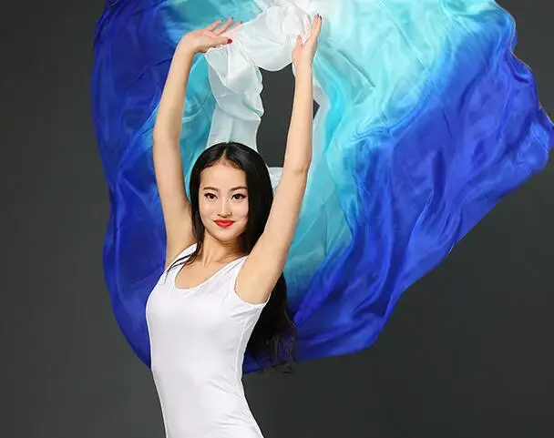 

New Woman Dancing Light 5mm Solid Red Belly Dance Silk Veil Real Silk 2.5m x 1.14m Belly Dancer Stage Performance Show Props