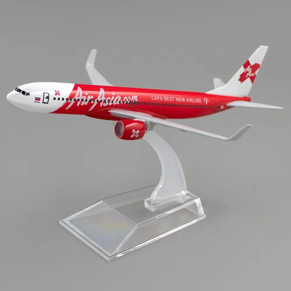 Масштаб 1/400 737 модель самолета из сплава 16 см B737 Air Asia Airlines с подставкой имитация