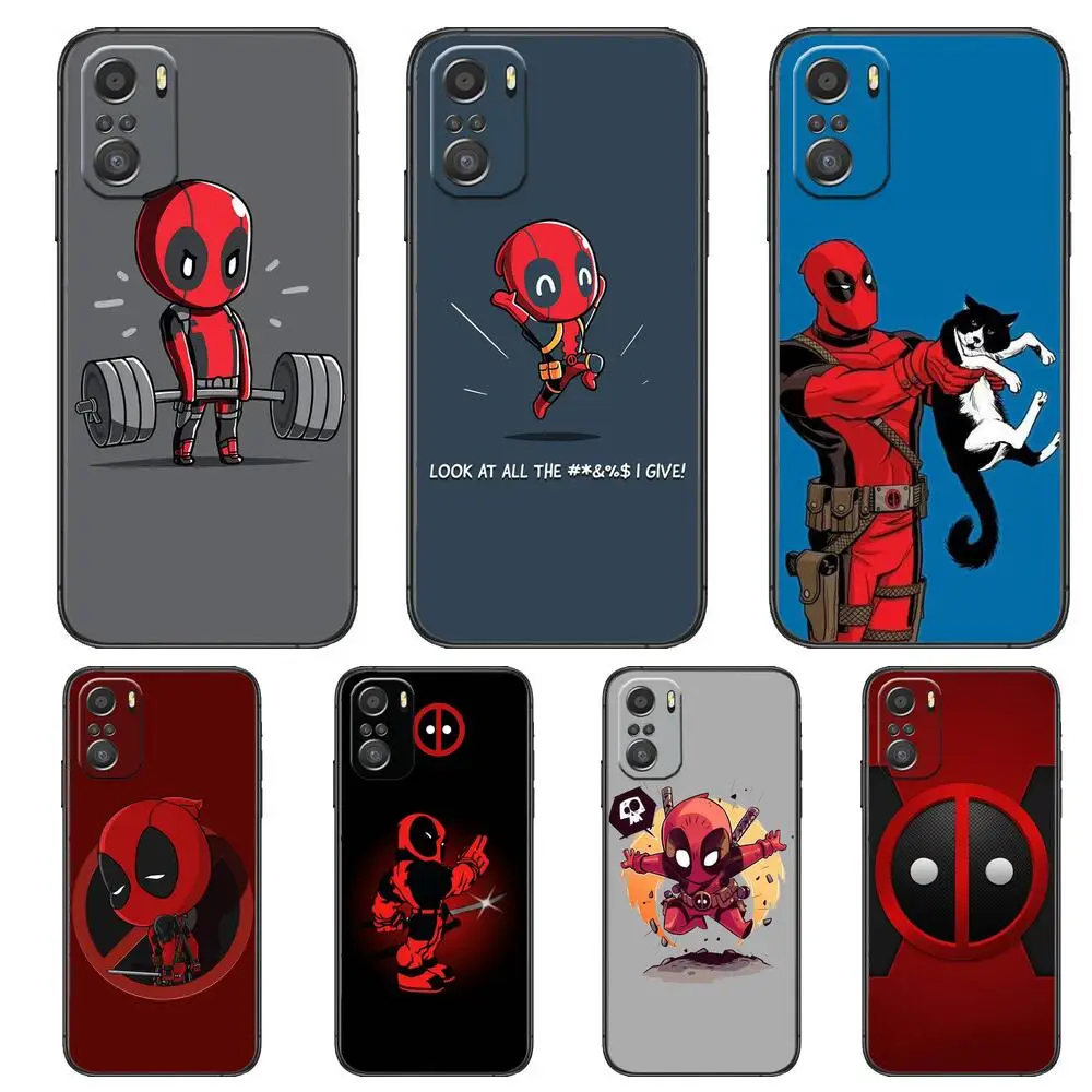 

Marvel Deadpool hero cute For Xiaomi Redmi Note 10S 10 9T 9S 9 8T 8 7S 7 6 5A 5 Pro Max Soft Black Phone Case