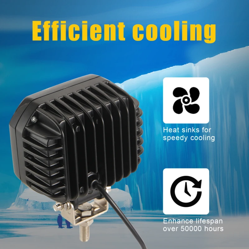 Светодиодная фара квадратная водонепроницаемая практичная портативная