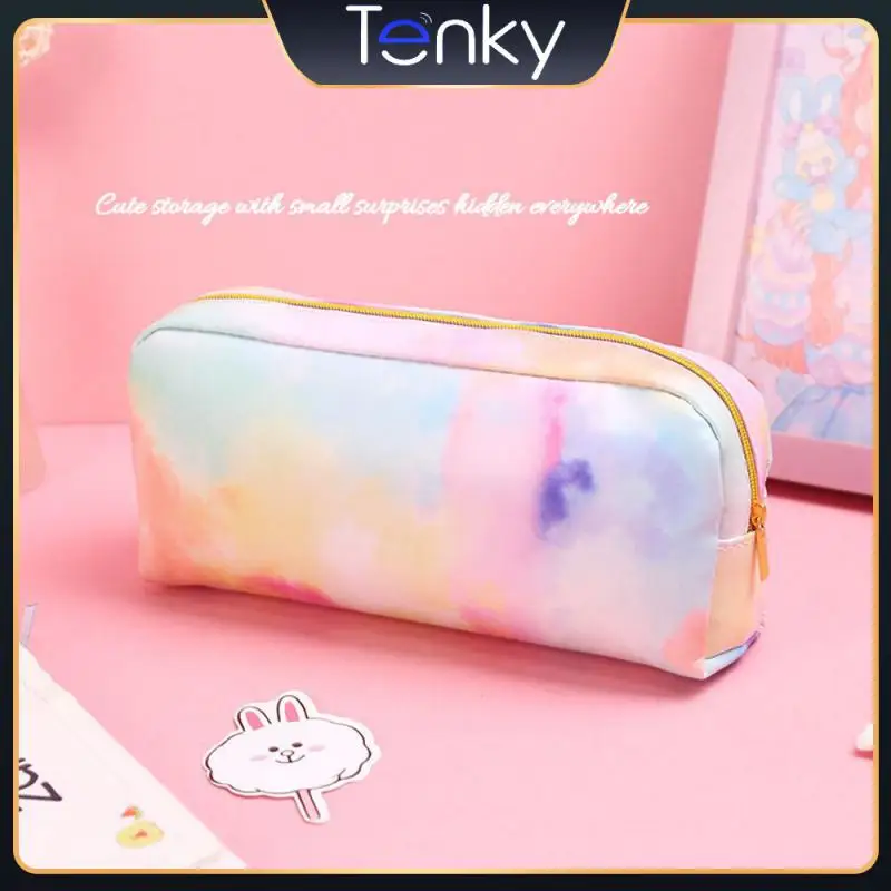 

Colorful Portable Pencil Case Cute Storage Kids Pen Bag Fashionable Pencil Storage Box Stationery Storage Tools Large Capacity