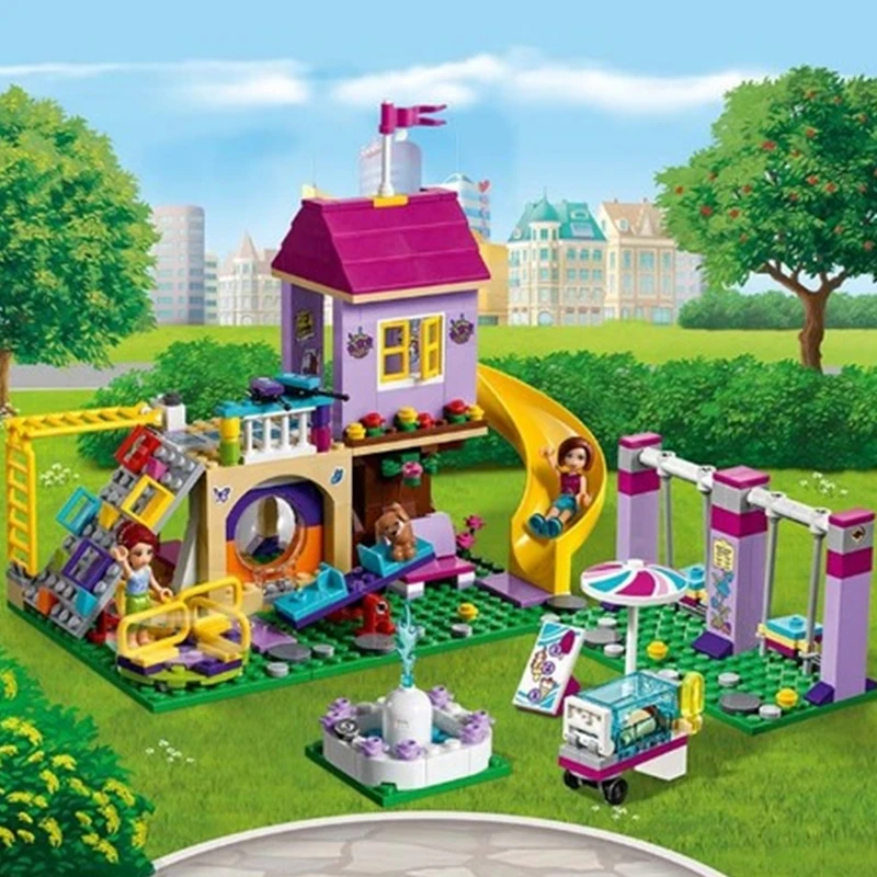 

343pcs Friends 41325 Girl Heartlake Playground Building Blocks Bricks Education Sets Toys For Girls Birthday Christmas Gift