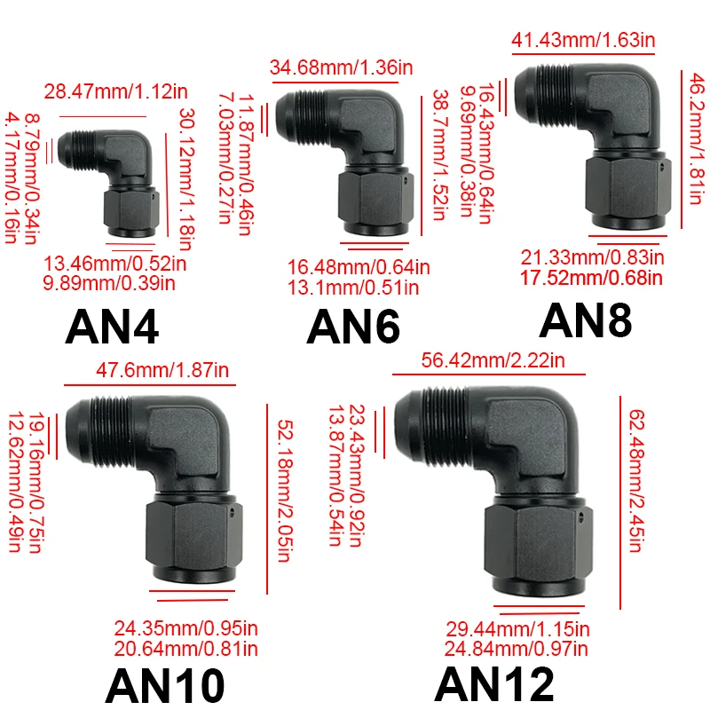 Фитинги для масляного топлива Анодированный алюминиевый адаптер топливного