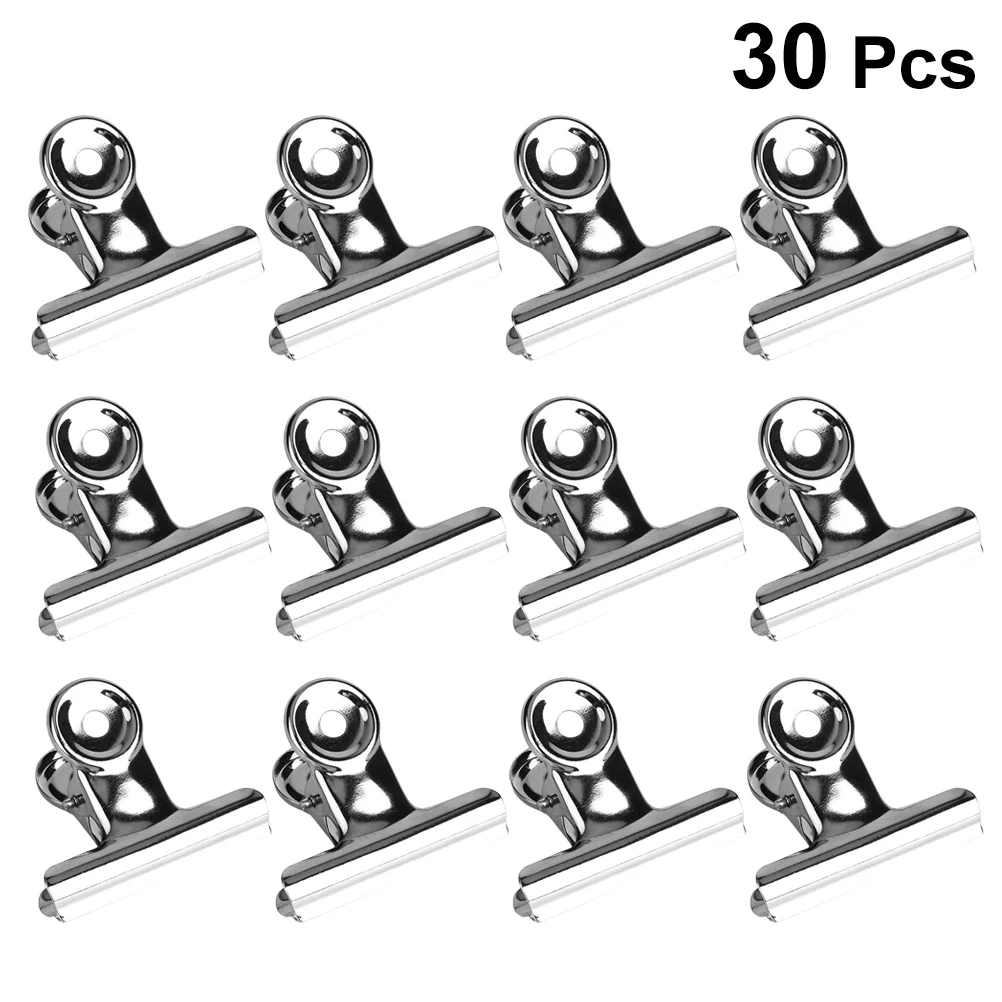 

30pcs Sealing Clips Closure Clips Snack Bag Storage Clips Metal Clips for Office