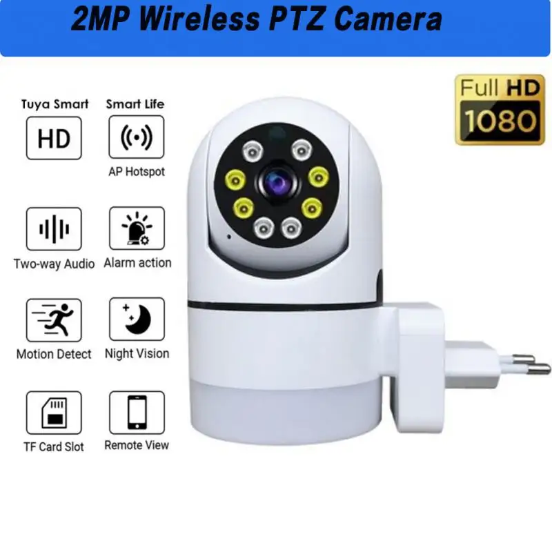 

V380 Pro Wifi PTZ Camera 1080P Surveillance Camera Night Vision Two Channel Audio Body Tracking Home Security Surveillance Cam