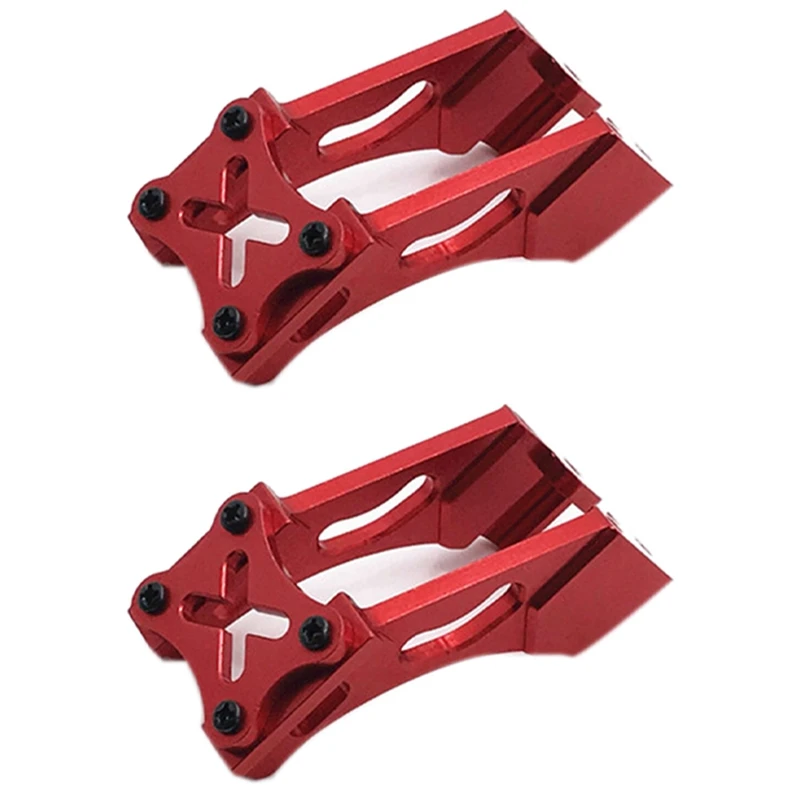 

2X 144001-1258 Metal Tail Fixed Parts Tail Wing Firmware Fittings Set For Wltoys 144001 1/14 4WD RC Car Parts,Red