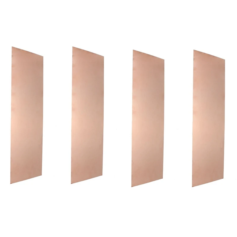 

4 Pcs Copper Sheet 0.5Mm X 300Mm X 100Mm Pure Copper Metal Sheet Foil