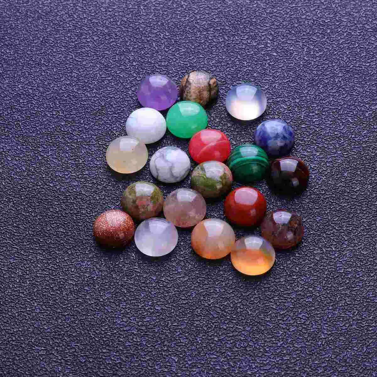 

Stone Gemstone Round Making Jewelry Crystal Gemstones Necklace Dome Flatback Semi Half Crafts Beads Accessories