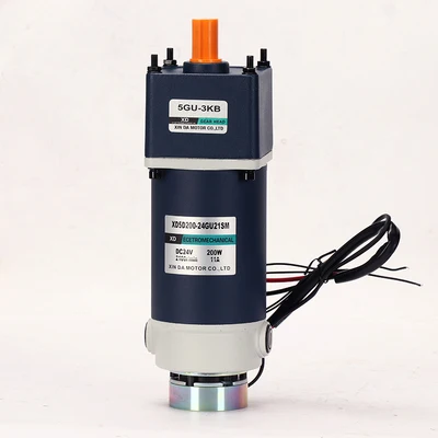 200 Вт редукторный двигатель постоянного тока 12 В 24 В редукторный низкоскоростной двигатель с тормозом 24 В постоянного тока Регулируемая скорость CW CCW высокий крутящий момент медленная скорость