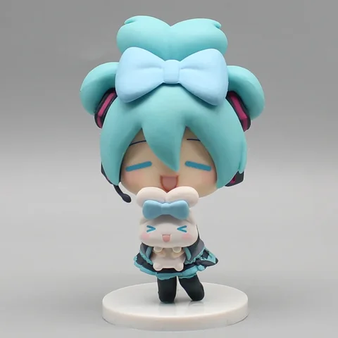 Аниме Хацунэ Мику фигурка Мику с Cinnamoroll фигурка ПВХ милая статуя Коллекционная модель Q кукла украшение игрушка подарок на день рождения
