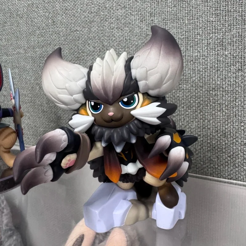 Фото POP MART Оригинальная серия Monster Hunter Alu Cat: Коллекционная фигурка-сюрприз (Blind Box), настольное украшение, милый подарок №4