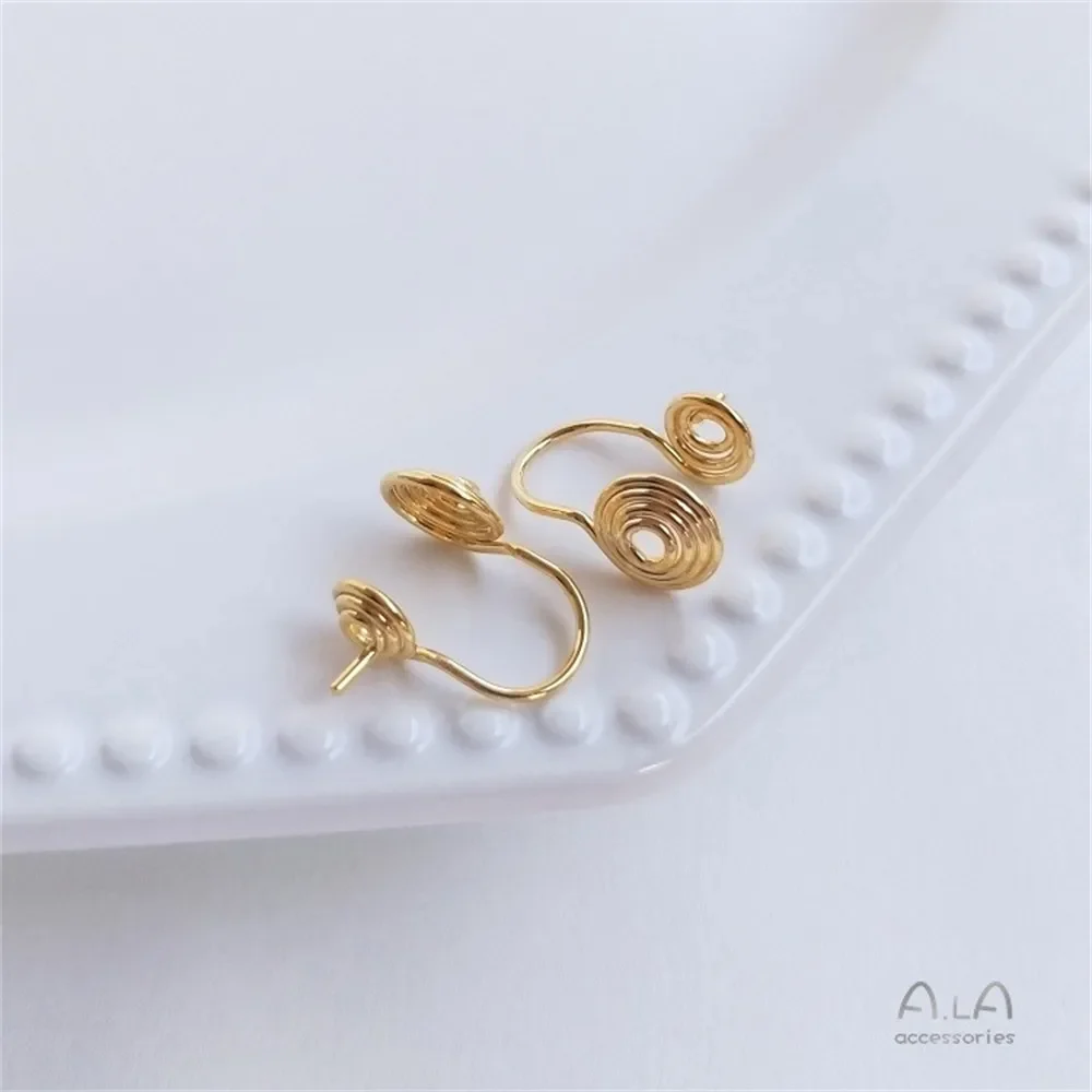 14K18K Золотая безболезненная катушка от комаров зажим для ушей материалы сережек