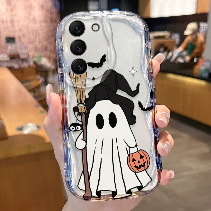 Фото Чехол Pumpkin Ghost для Samsung Galaxy A53 A50 A50S A36 A35 A34 A32 A30 A26 A25 A24 A20 A16 A15 A06 A05S A05 M55 M54 M35 5G Cover №5