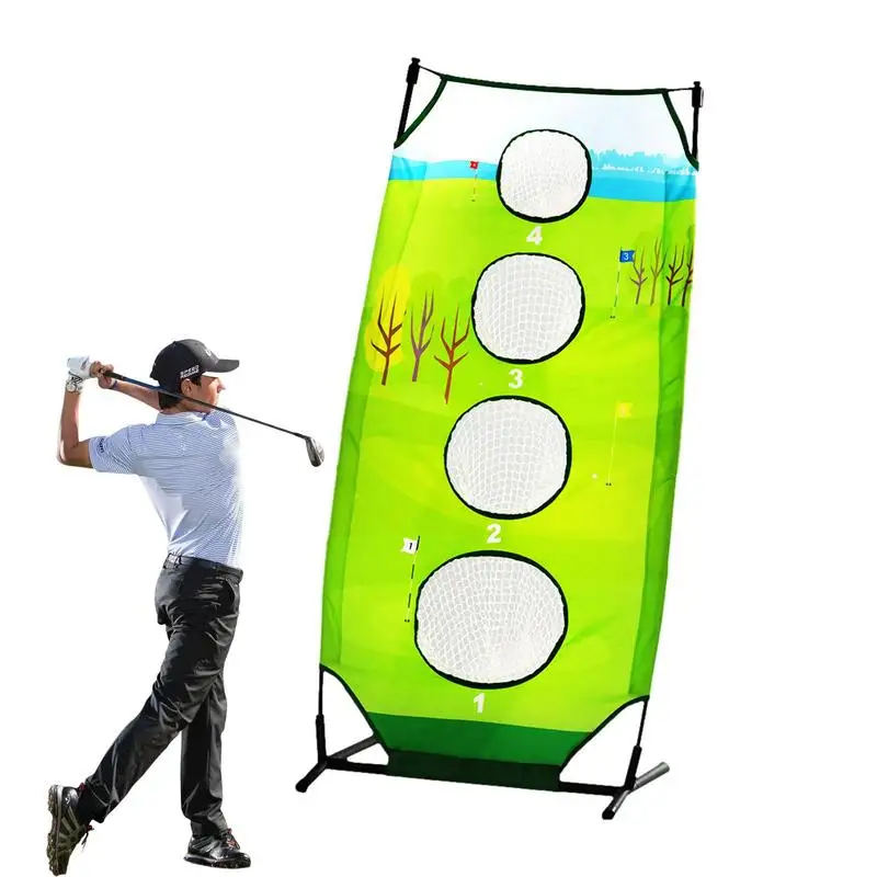 

Golf Training Net Golf Net For Practice Chipping Target Multifunctional Golf Training Supplies With Four Holes Iron Frame For