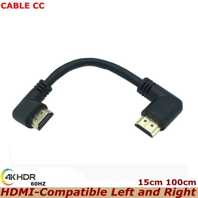 

New 4K*2K 60HZ HDMI-compatible 2.0 Version 90 Degree Angle male Computer Monitor Splitter Digital Cable HD Left Right Cable