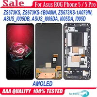 original 6 78 amoled for asus rog phone 5 pro lcd display touch screen digitizer zs673ks 1b048in i005da i005db lcd replacement