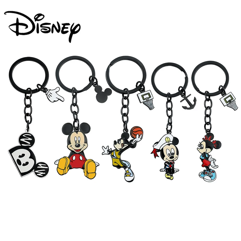 

Disney Mickey Mouse Keychain Anime Figure Minnie Bag Car Pendant Key Chain Boys Girls Toy Jewelry Accessories Gifts