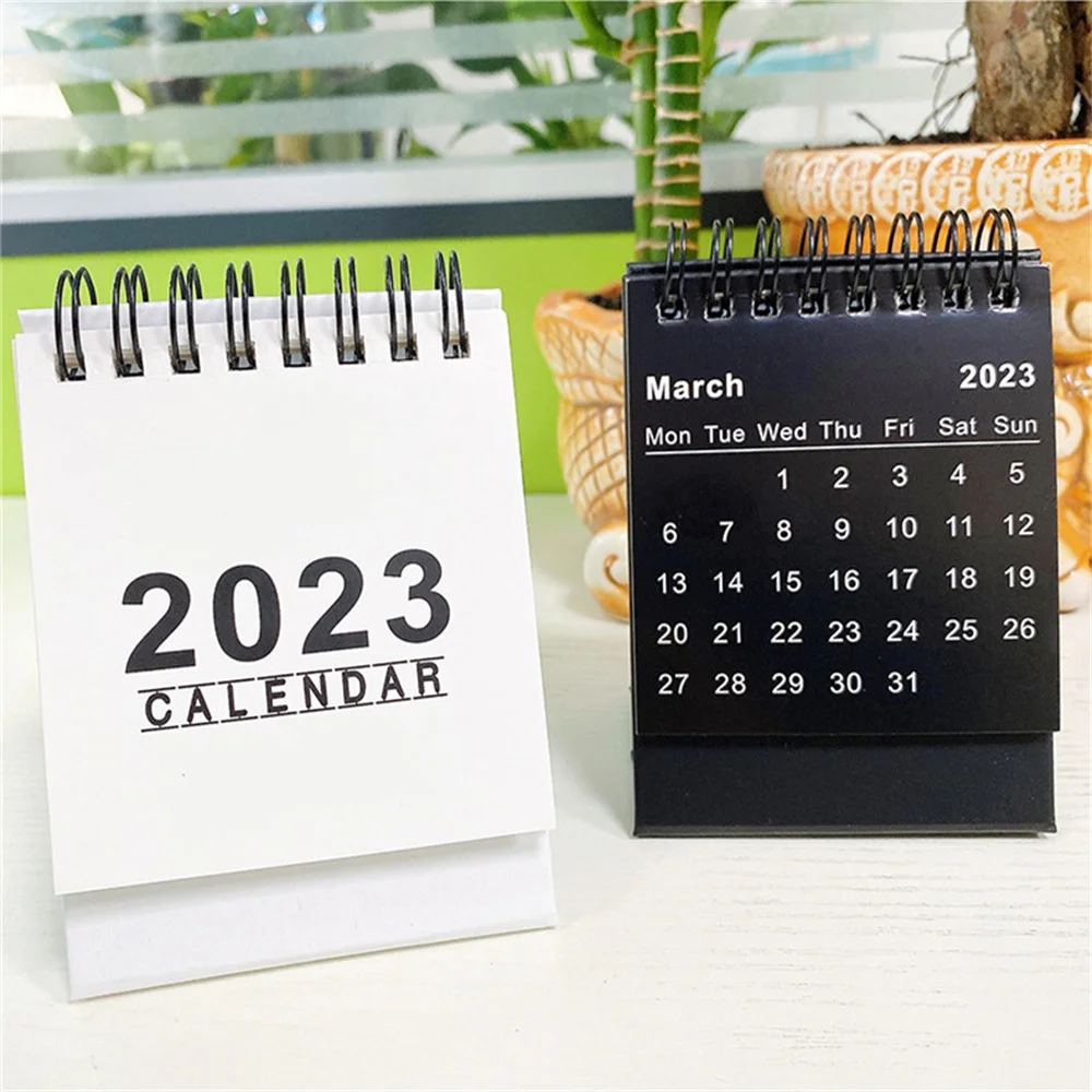 Бумажный мини-календарь 2023, простой однотонный настольный календарь,  ежедневник, годовой календарь, планер для стола, планер декор для офисного  стола | AliExpress
