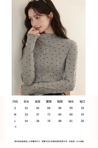 ALXNAN винтажная футболка с горошком из хлопка