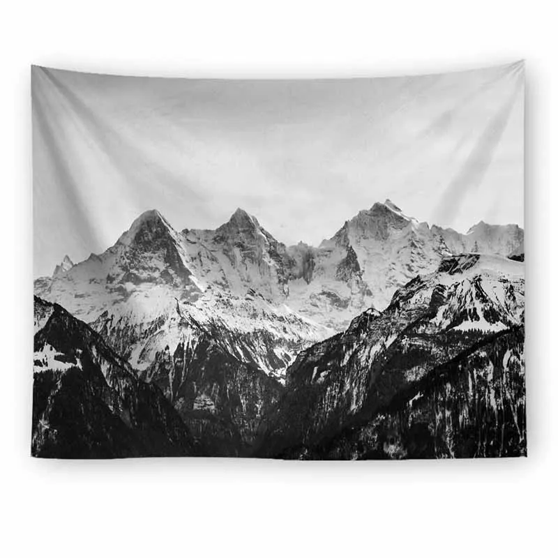 

Natural forest Alpine water mist forest landscape decoration tapestry wall hanging gray landscape art tapestry home decoration