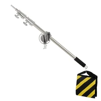 cross arm stainless steel kit light stand with weight bag photo studio accessories extension rod 2 49m length