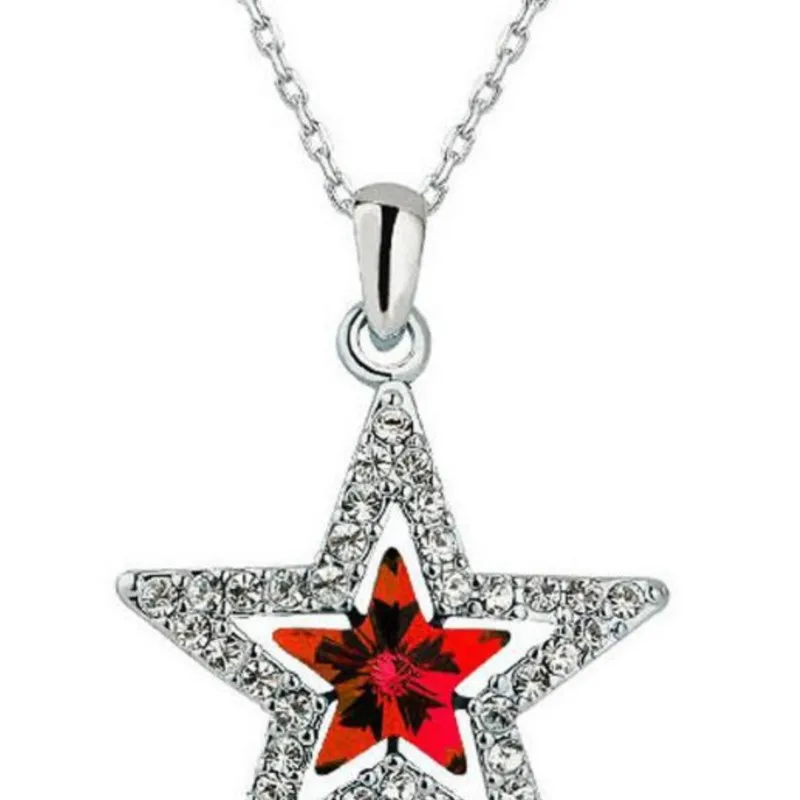 Австрийское хрустальное ожерелье с подвеской в виде пяти пуантов модное