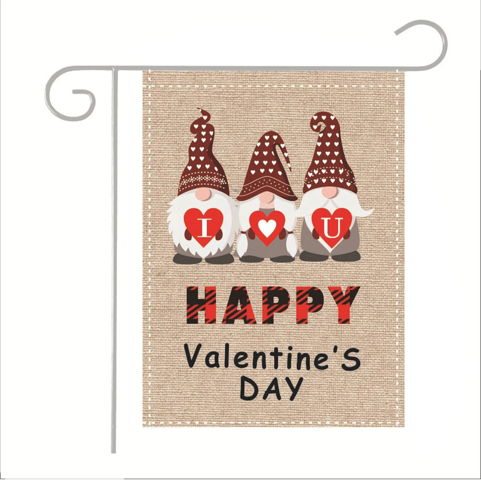

Valentine Flag 12 X 18-inch Burlap Garden Flags Vertical Double Sided Banners Outdoor Flags & Banners For Holiday Valentine's Da