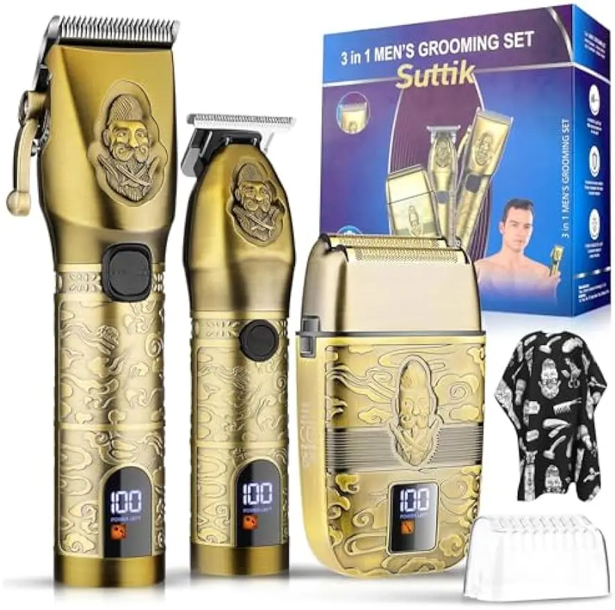 

Shavers Razor & Beard Trimmer Hair Trimmer for Men Haircut,3 in 1 Cordless Men's Hair Cutting Kit Barber Clippers