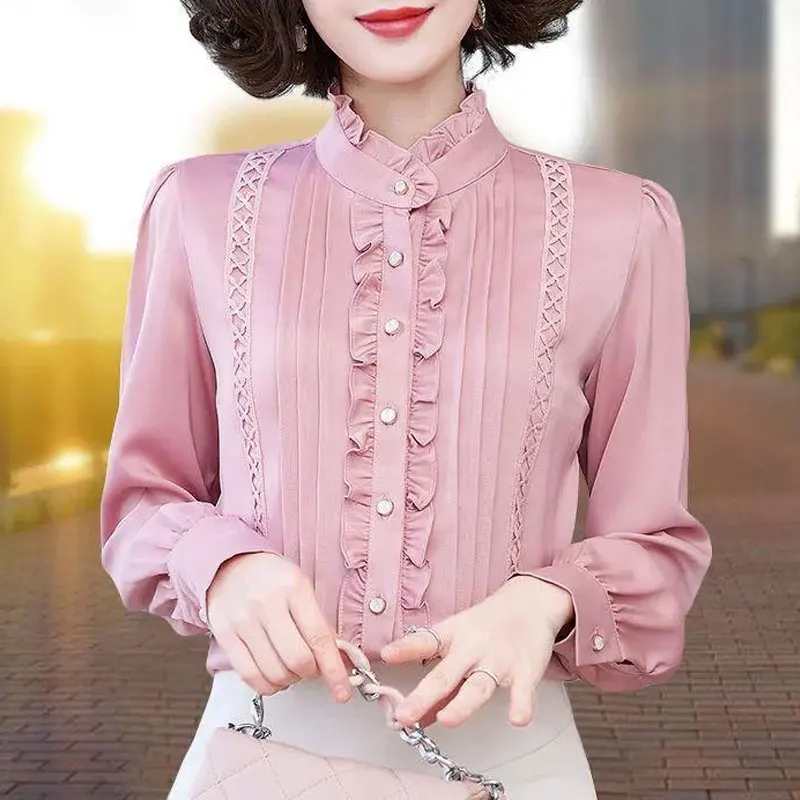 Женская блузка Gefevoqe офисного стиля из полиэстера