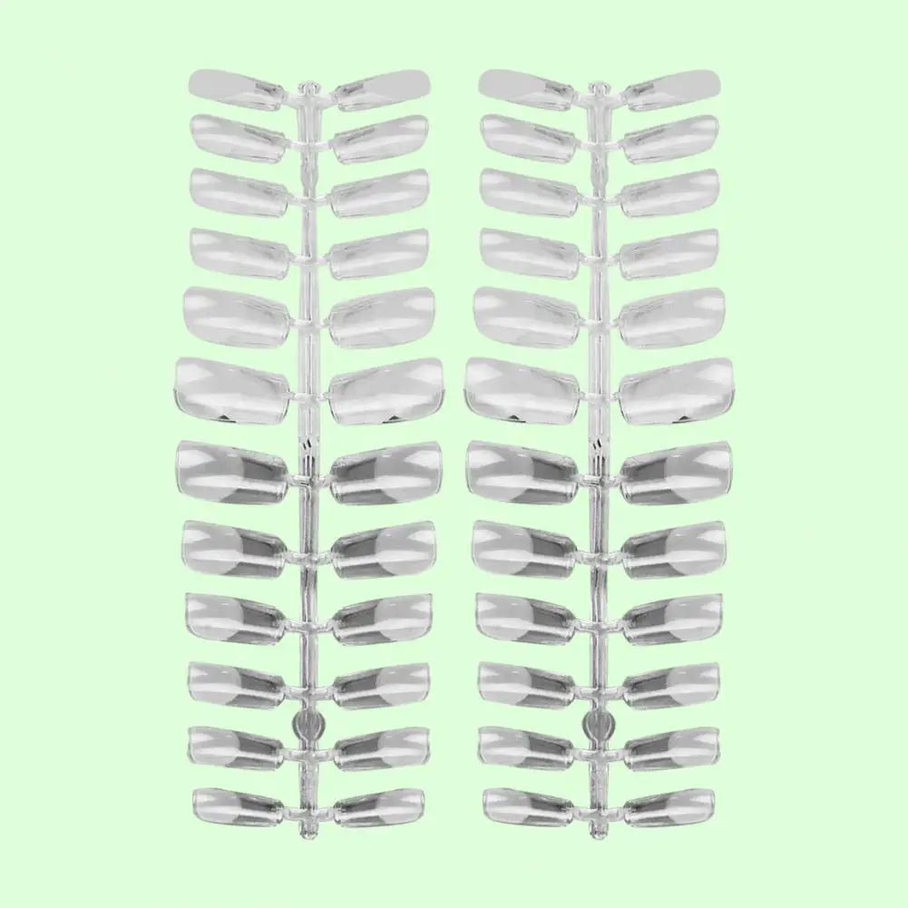 120 шт. накладные ногти прозрачные квадратные балетные предформованные