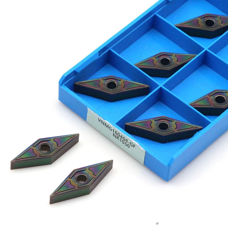 High quality cutting blade VNMG160404-GF NK1050 CNC lathe tool turning insert Nano-nitride PVD coating Processing Hardened Steel