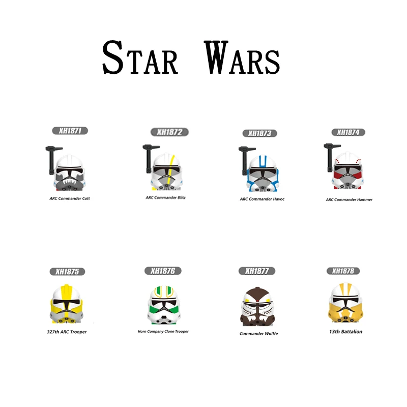

X0333 ARC Commander Building Blocks Clone Trooper Clolt Blitz Brick Havoc Hammer Figure Wolffe 327th Troopers Figurines Kid Toy