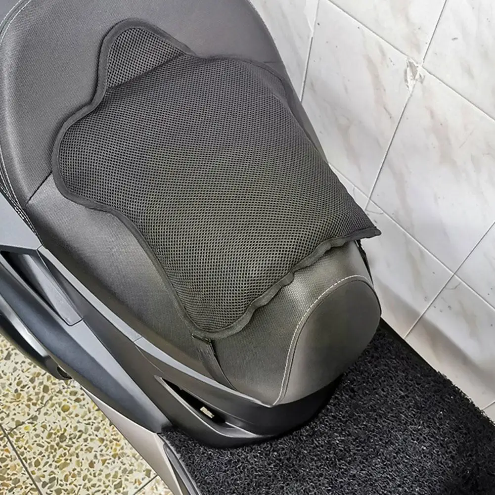 

Breathable Motorcycle Gel Cushion Heat Insulation Pad Anti Slip Cover Air Sunscreen Cover Absorption Shock W8h0