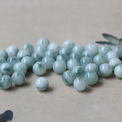 

8mm Grade A Myanmar Jadeite Ice Floating Jade Round Beads For Jewelry Making Diy Bracelet Beaded Necklace Charms Accessories