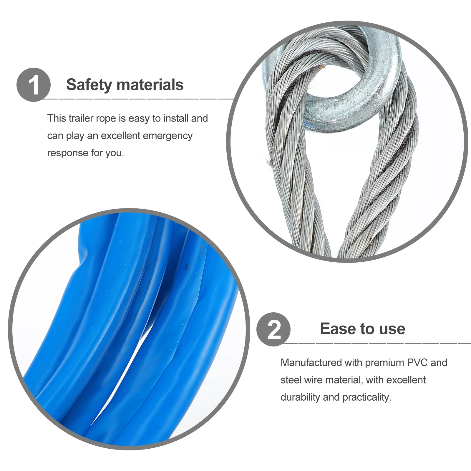 

1 Pc Car Towing Rope Sturdy Trailer Pulling Rope Simple Practical Trailer Rope